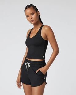 Vuori Halo Performance Crop 2.0 BLACKHEATHER