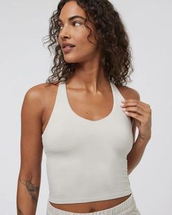 Vuori Halo Performance Crop 2.0 ECRUHEATHER