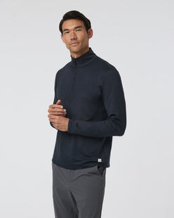 Vuori Men's Ponto Half Zip Mock Neck INKHEATHER