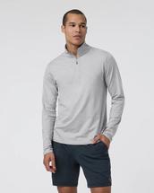 Vuori Men's Ponto Half Zip Mock Neck LIGHTHEATHERGREY