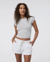 Vuori Women's Halo Baby Tee PALEGREYHEATHER