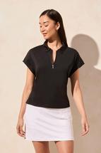 Tribal UPF 50+ TECHNO LUX DOLMAN POLO TOP BLACK