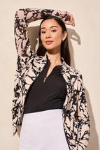 Tribal PRINTED MOCK-NECK CARDIGAN WITH LONG SLEEVES PEBBLE