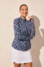 Tribal PRINTED MOCK-NECK CARDIGAN WITH LONG SLEEVES RIVIERA