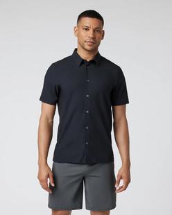 Vuori Men's Short Sleeve Manhattan Button Down BLACK