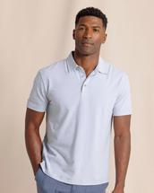 Southern Tide Linen Cotton Sandwave Polo TSUNAMIGREY