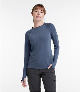 L.L. Bean Women's Everyday SunSmart Tee, Crewneck Long-Sleeve NAUTICALNAVY