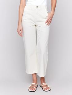 Charlie B Cropped Utility Pocket Twill Pants - Natural NATURAL