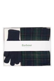 BARBOUR TARTAN SCARF & GLOVE GIFT SET GREENLOCHTARTAN