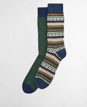 BARBOUR FAIR ISLE SOCK 2 PACK CLASSICMIX