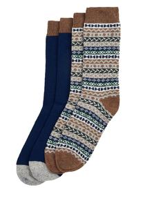 BARBOUR FAIR ISLE SOCK 2 PACK GREENLOCHMIX