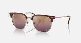Ray-Ban Clubmaster Bordeaux Rose Gold W/ Red BORDEAUXW/REDPOLAR