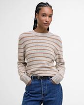 Barbour Women's Claydon Striped Crew Neck Jumper OATMEALSTRIPE