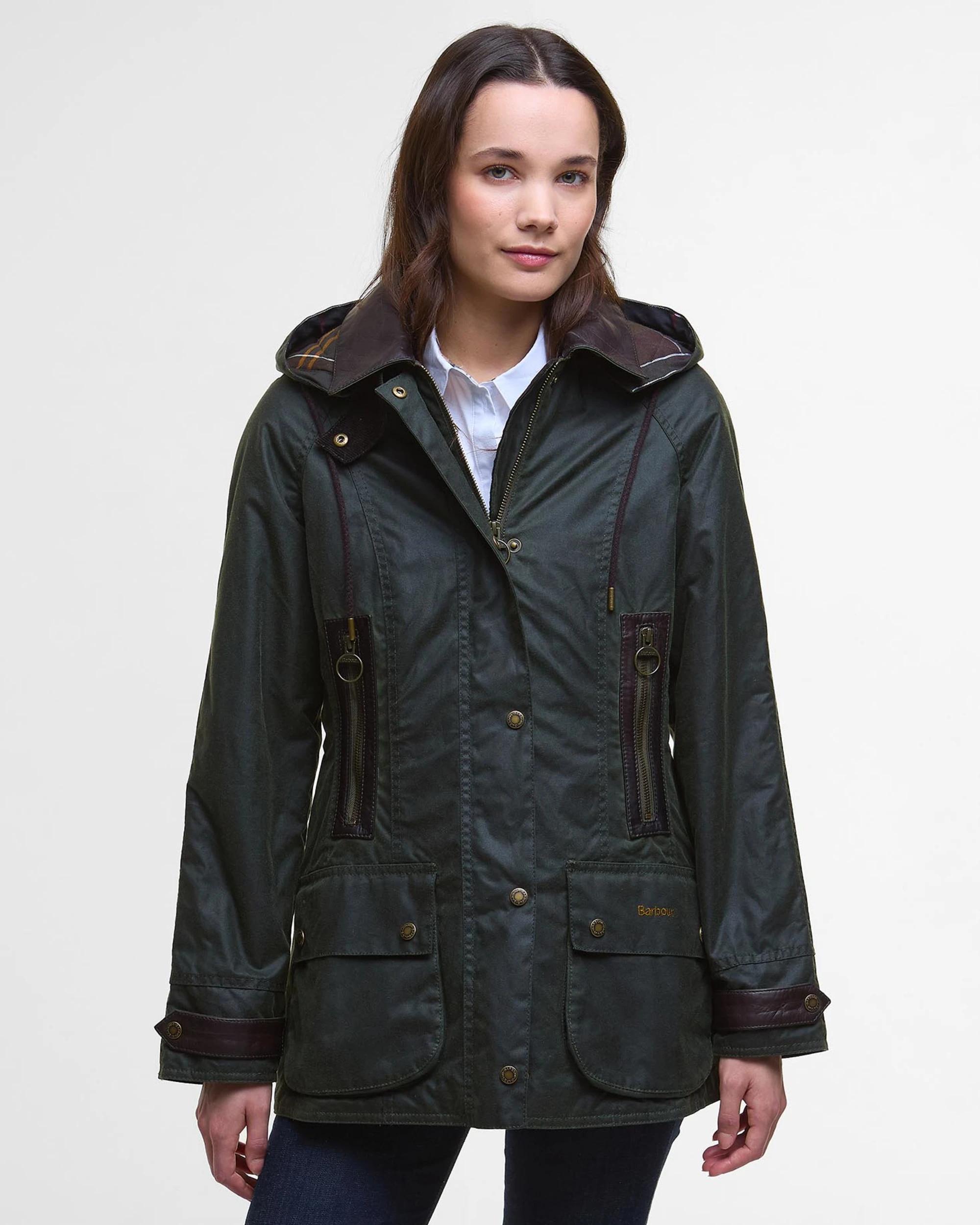 Barbour Women's Ivy Waxed Jacket FERN