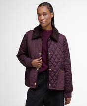 Barbour Women's Marla Quilted Jacket BLACKCHERRY/DARKBROWN//MUTEDTARTAN