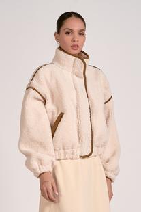 Elan Women's Fleece Jacket OFWHITE/BROWN