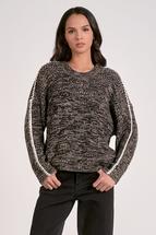 Elan Women's Melange Sweater BLK/WHITEMELANGE