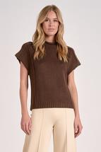 Elan Women's SS Knit Top COCOA