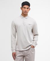 Barbour Men's Farmwell Tailored Long-Sleeved Polo Shirt WASHEDSTONE