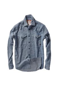 Relwen Utility Workshirt BLU/WHITE/NVYHTOOTH