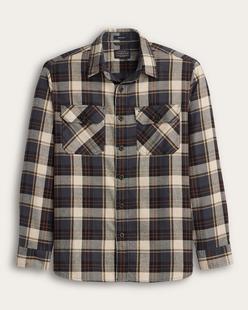Pendleton Men's Plaid Burnside Flannel Shirt NATURAL/CHARCOALPLAID
