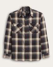 Pendleton Men's Plaid Burnside Flannel Shirt NATURAL/CHARCOALPLAID