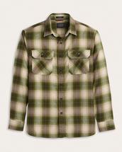 Pendleton Men's Plaid Burnside Flannel Shirt TAN/OLIVEPLAID