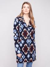 Charlie B Long Crochet Coat TWILIGHT