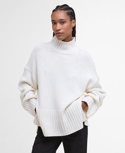 Barbour Women's Serena High-Neck Jumper CLOUD