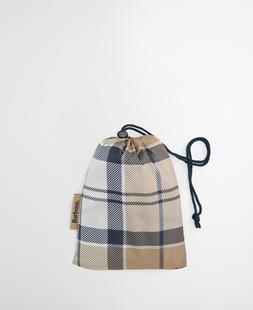Barbour Portree Tartan Showerproof Poncho HESSIAN/NAVYTARTAN