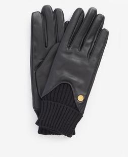 Barbour Women's Deanna Leather Gloves BLACK