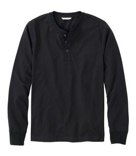 L.L. Bean Men's Signature Northwoods Henley, Long-Sleeve BLACKSLATE