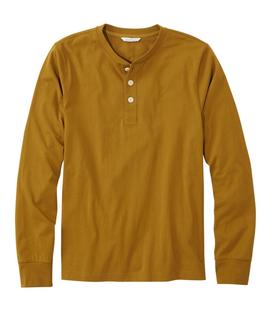 L.L. Bean Men's Signature Northwoods Henley, Long-Sleeve BRASSYOLIVE