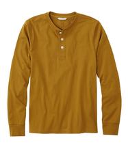 L.L. Bean Men's Signature Northwoods Henley, Long-Sleeve BRASSYOLIVE