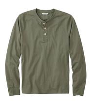 L.L. Bean Men's Signature Northwoods Henley, Long-Sleeve OLIVEGRAY