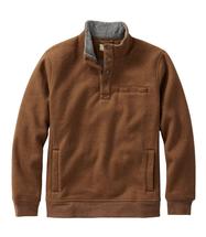 L.L. Bean Men's Katahdin Iron Works Bonded Waffle Fleece, Mockneck DARKBARLEYHEATHER