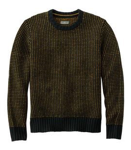 L.L. Bean Men's Signature 1980 Matinicus Rock Sweater, Crewneck BLACKSLATEBIRDSEYE