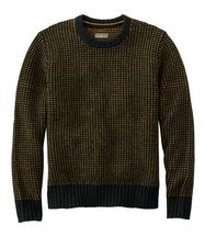 L.L. Bean Men's Signature 1980 Matinicus Rock Sweater, Crewneck BLACKSLATEBIRDSEYE