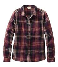 L.L. Bean Women's 1912 Field Flannel Shirt DARKBLACK