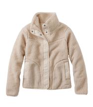 L.L. Bean Women's Bean's Sherpa Fleece Jacket NATURAL