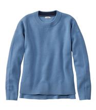 L.L. Bean Women's Wicked Soft Cotton/Cashmere Crewneck Sweater CHALKBLUE