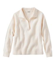 L.L. Bean Women's SuperSoft Waffle Sweater, Polo CREAM