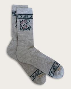 Pendleton Salmon Crew Socks TAN