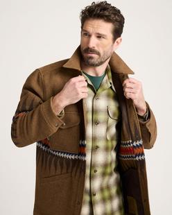 Pendleton Men's Sawtooth Ridge Wool Field Jacket SAWTOOTHRIDGEBROWN