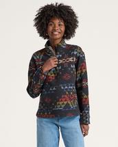 Pendleton Women's Autumn Birch Cotton Chamois Half-Zip Pullover BLACKMULTI