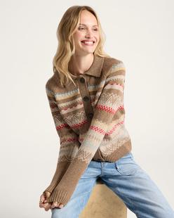 Pendleton Women's Fair Isle Merino Cardigan TANMULTI