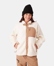 Women's Roxy Axel Bonded Sherpa Jacket VANILLA
