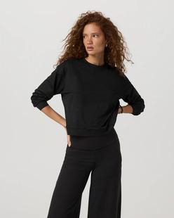Vuori Women's Halo Modern Crew BLACKHEATHER
