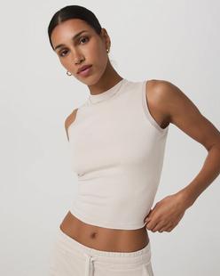 Vuori Women's Halo Muscle Tank ECRUHEATHER