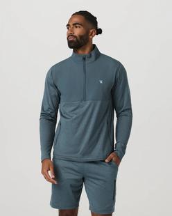 Vuori Men's Sunday Element 1/2 Zip BLUESEAHEATHER